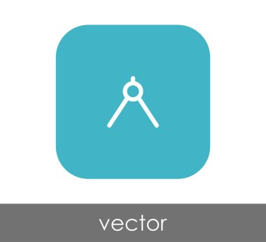 vektör çizim tasarım çizim pusula simgesini