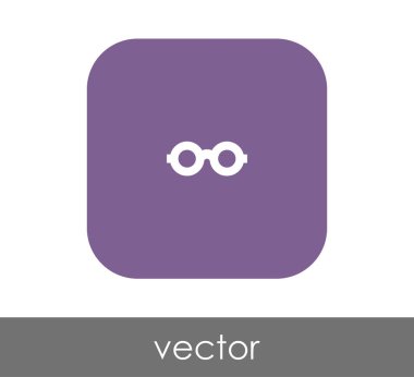 gözlük simgesi yuvarlatılmış kare daire