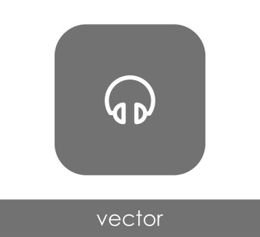 kulaklıklar web simgesi, vektör illüstrasyonu