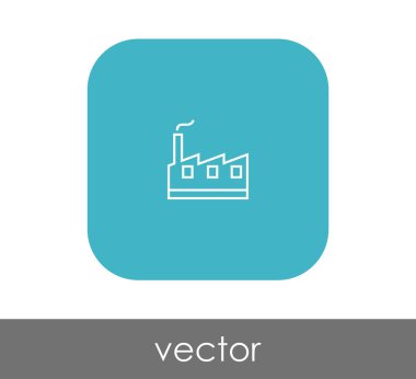 Fabrika simgesi, sınaî-vektör çizim 