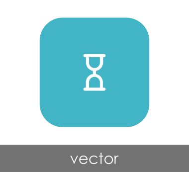 kare kum saati simgesi, vektör çizim