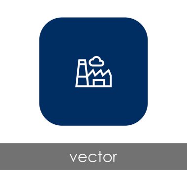 Fabrika simgesi, sınaî-vektör çizim 