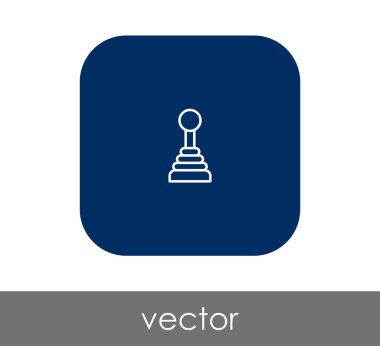 Düz vites kutusu simgesi kare yuvarlak