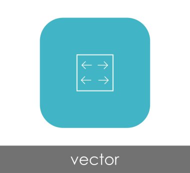 simgesini, genişletin işareti, vektör çizim 