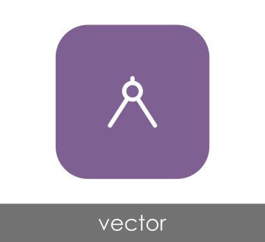 vektör çizim tasarım çizim pusula simgesini