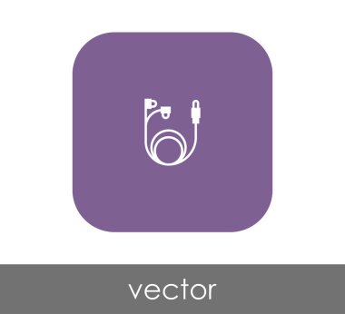 vektör çizim tasarım kulaklıklar simgesinin