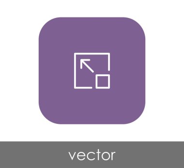 simgesini, genişletin işareti, vektör çizim 