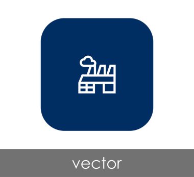 Fabrika simgesi, sınaî-vektör çizim 