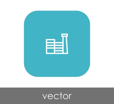 Fabrika simgesi, sınaî-vektör çizim 