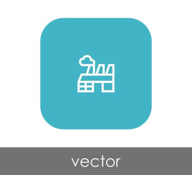 Fabrika simgesi, sınaî-vektör çizim 