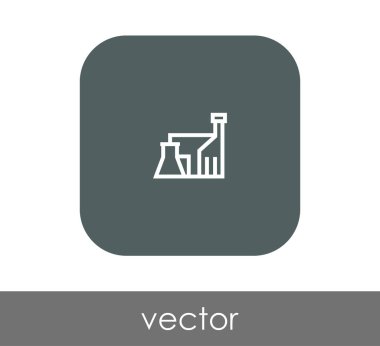 Fabrika simgesi, sınaî-vektör çizim 