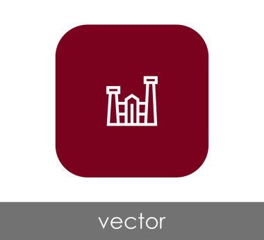 Fabrika simgesi, sınaî-vektör çizim 