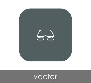 gözlük simgesi vektör illüstrasyonu