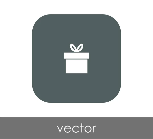 Dárkový Box Ploché Ikony Zaoblený Čtverec — Stockový vektor
