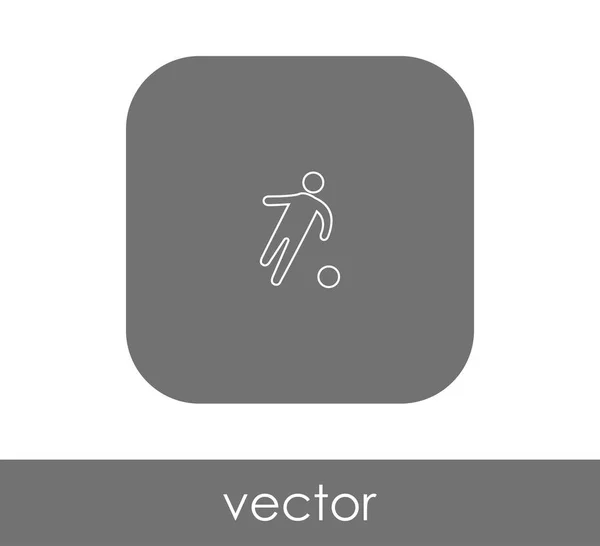 Icono jugador de fútbol — Vector de stock