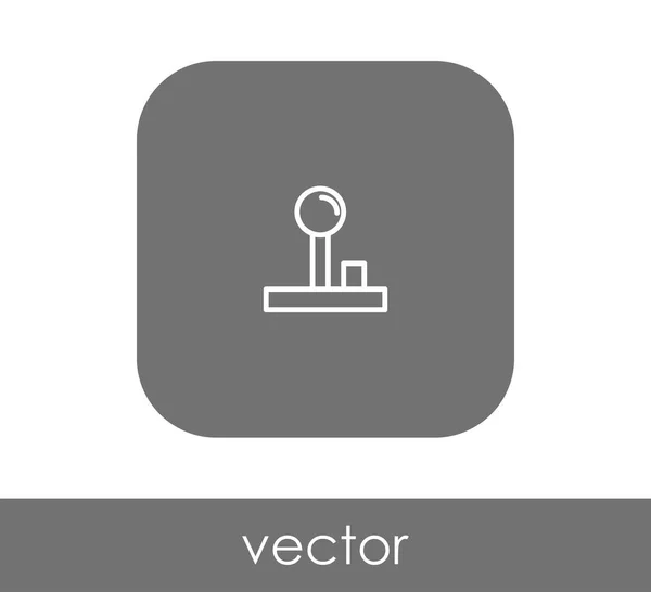 Joystick platte pictogram — Stockvector