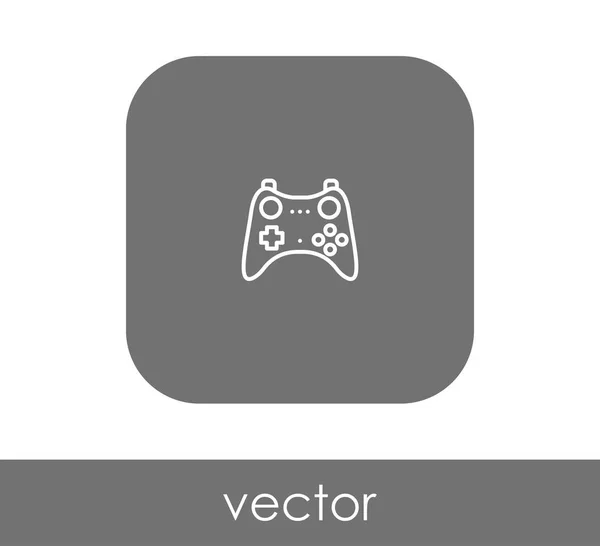 Joystick Icono Plano Cuadrado Redondeado — Vector de stock