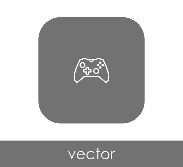 Joystick Icône Plate Carré Arrondi — Image vectorielle