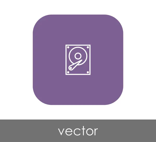 Festplatte Web Symbol Vektorillustration — Stockvektor