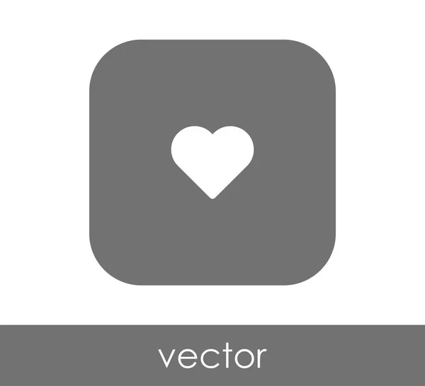 Corazón icono web — Vector de stock