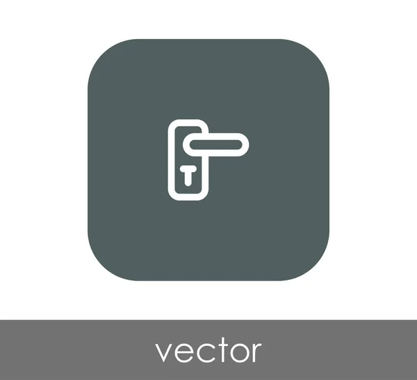 Deurknop platte pictogram — Stockvector