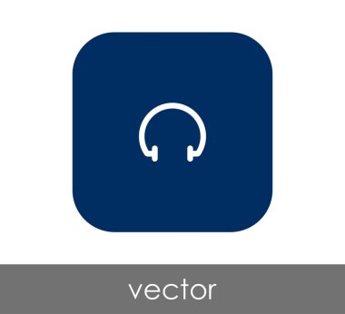 kulaklıklar web simgesi, vektör illüstrasyonu
