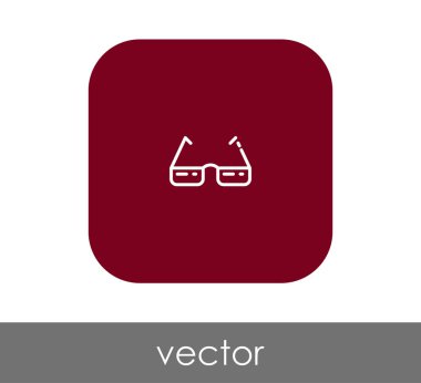 gözlük simgesi vektör illüstrasyonu