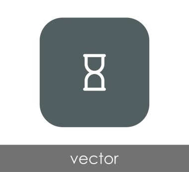 kare kum saati simgesi, vektör çizim