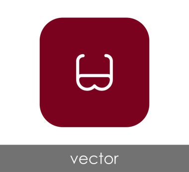 gözlük simgesi vektör illüstrasyonu