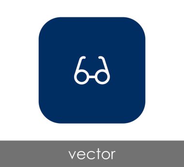 gözlük simgesi yuvarlatılmış kare daire