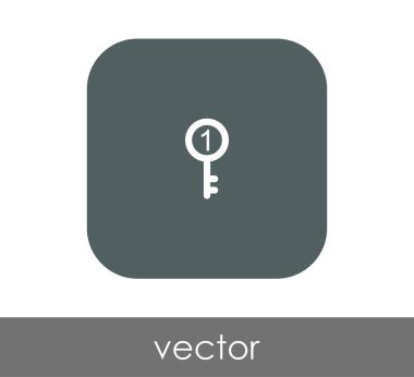 ev anahtar simgesi, vektör çizim