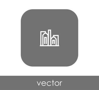 Fabrika simgesi, sınaî-vektör çizim 