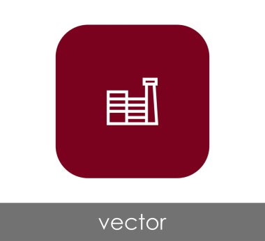 Fabrika simgesi, sınaî-vektör çizim 