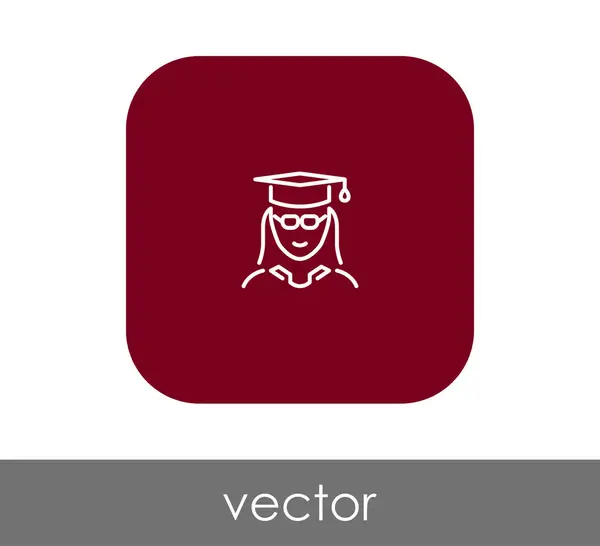 Icono Graduado Vector Illustartion — Vector de stock