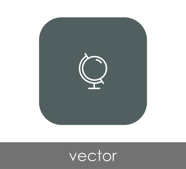 Icono Globo Cuadrado Ilustración Vectorial — Vector de stock