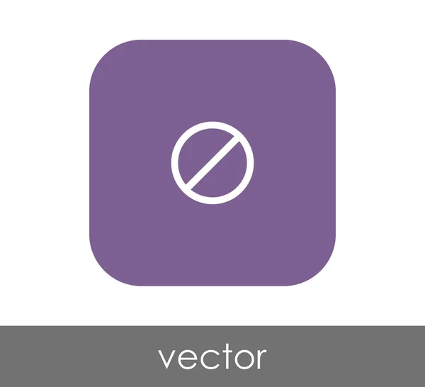 Verbotenes Schild-Symbol — Stockvektor