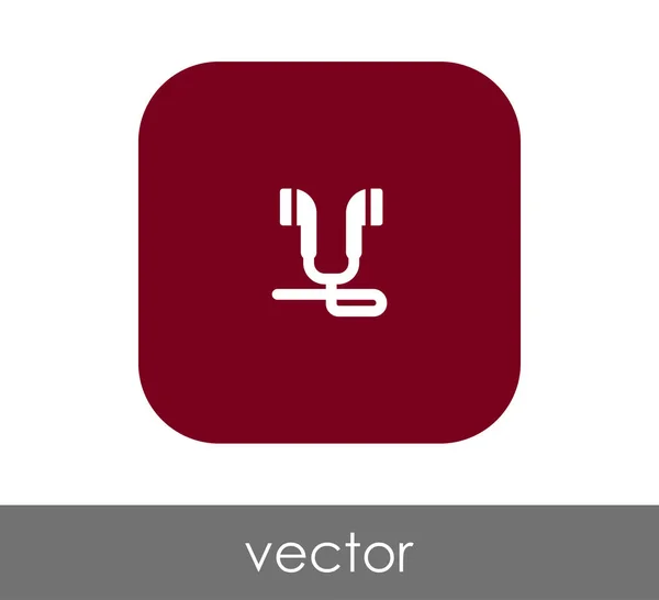 Diseño Ilustración Vectorial Auriculares Icono — Vector de stock