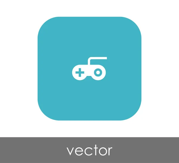 Joystick Icono Plano Cuadrado Redondeado — Vector de stock