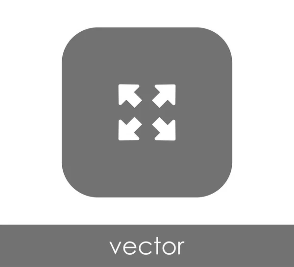 Teljes képernyős ikon — Stock Vector