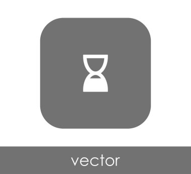 kare kum saati simgesi, vektör çizim