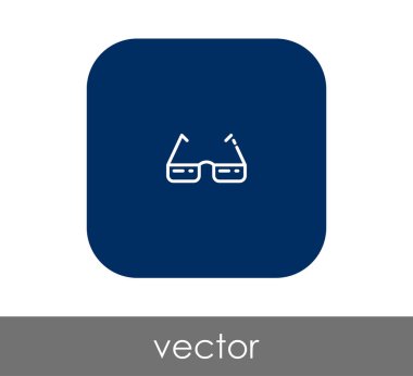 gözlük simgesi vektör illüstrasyonu