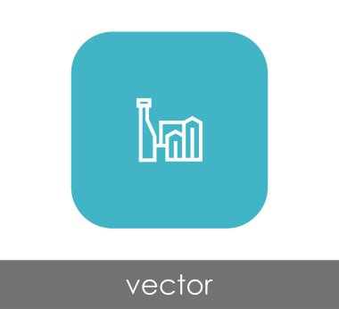 Fabrika simgesi, sınaî-vektör çizim 