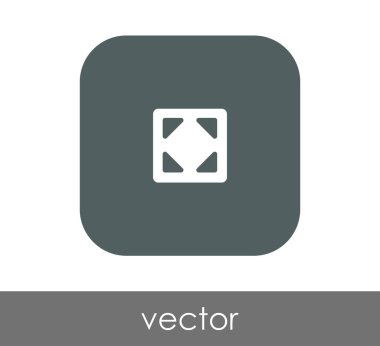 simgesini, genişletin işareti, vektör çizim 