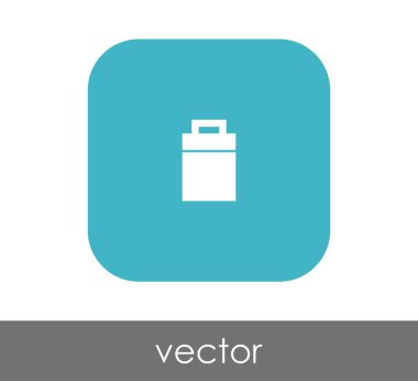 çöp kutusu düz simgesi 