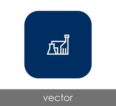 Fabrika simgesi, sınaî-vektör çizim 