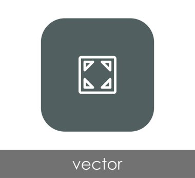 simgesini, genişletin işareti, vektör çizim 