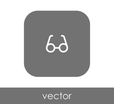 gözlük simgesi yuvarlatılmış kare daire