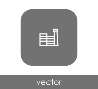 Fabrika simgesi, sınaî-vektör çizim 