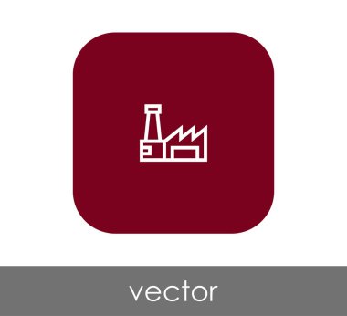 Fabrika simgesi, sınaî-vektör çizim 