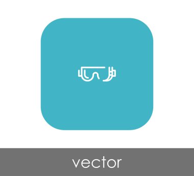 gözlük simgesi vektör illüstrasyonu